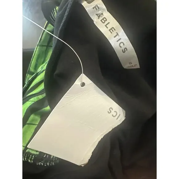 NWT Fabletics Malindi Criss Cross Cut Out Strappy Dress Green Black Leaves Small - Picture 7 of 14